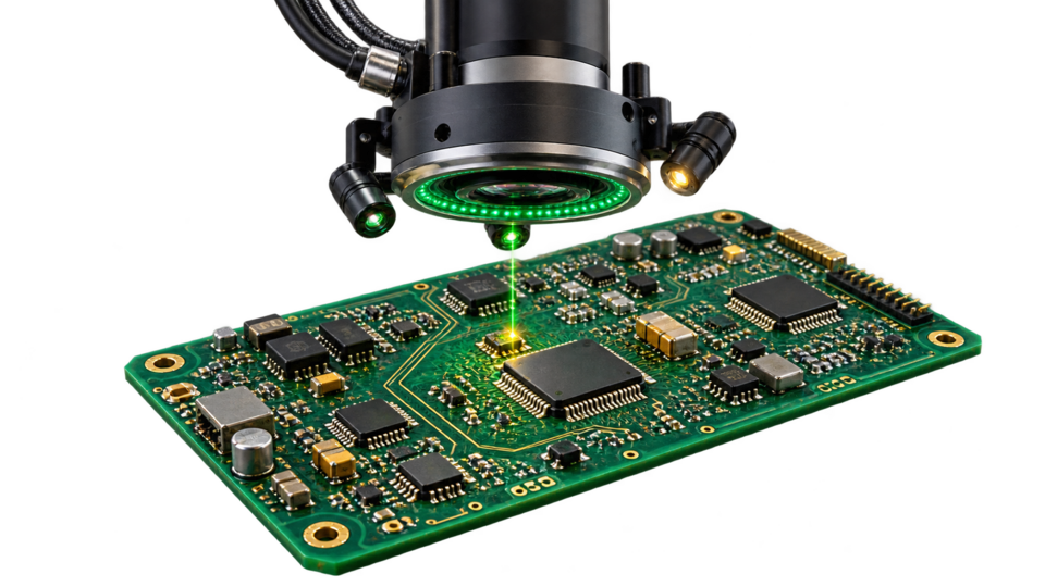 Precision optical inspection of a manufactured PCB